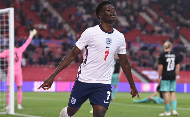 Saka scores debut goal as England beat Austria